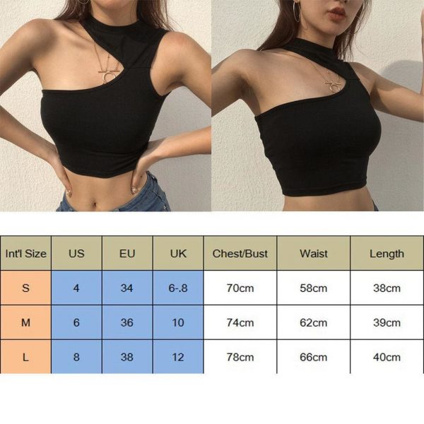 The Best Women Girls Summer Vest Crop Top Shirt Blouse Casual Slim Black Tanks Online - Takalr