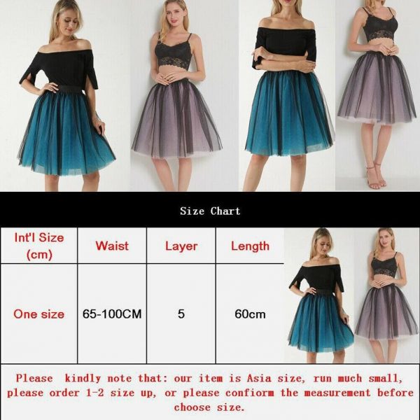 The Best Women Gradient Suspender Skirt Ladies Casual Elastic High Waist Five Layer Veil  Mesh Tulle Skirt Summer Evening Party Sundress Online - Takalr