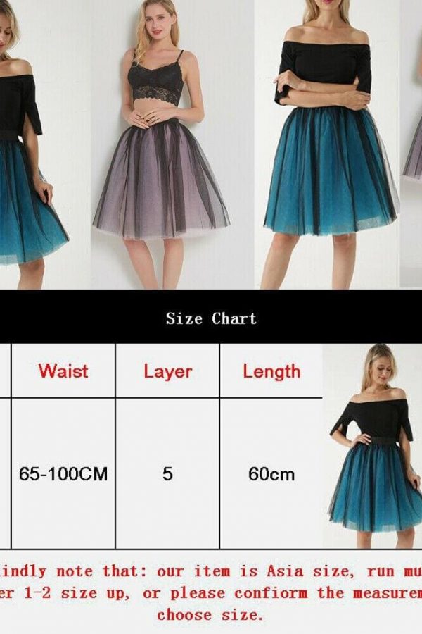 The Best Women Gradient Suspender Skirt Ladies Casual Elastic High Waist Five Layer Veil  Mesh Tulle Skirt Summer Evening Party Sundress Online - Takalr