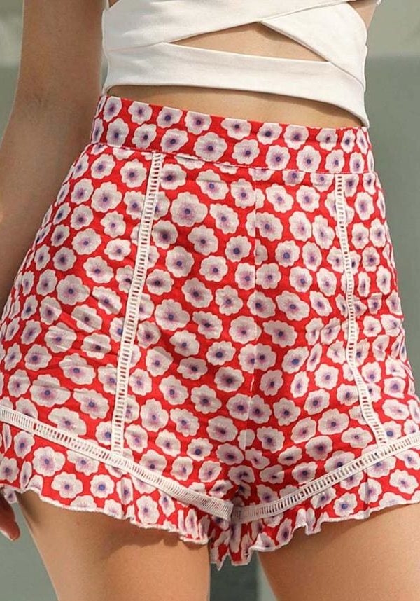 The Best Women High Waist Hot Shorts Ladies Foral Stylish Loose Beach Summer Ladies Comfort Fit Casual Short Trousers Online - Takalr