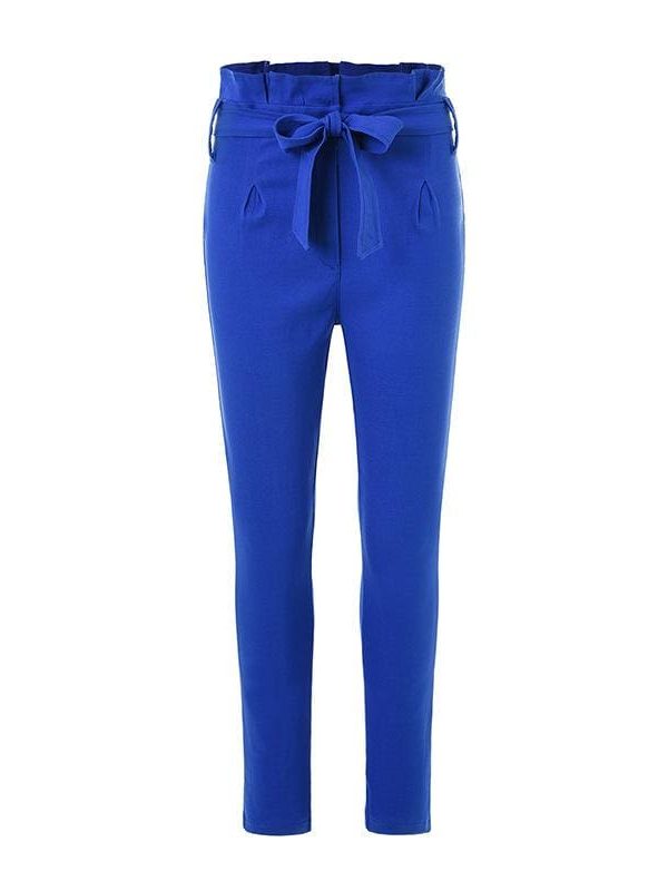 The Best Women High Waist Pants with Waist Belt Elegant Casual Fashion Trousers Online - Takalr