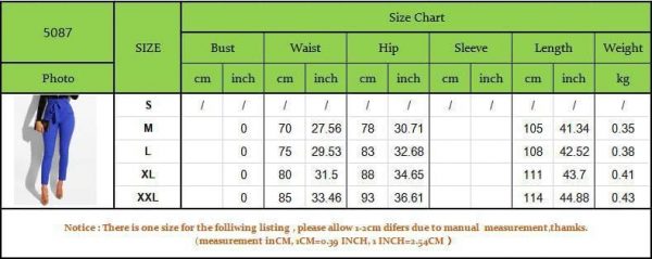 The Best Women High Waist Pants with Waist Belt Elegant Casual Fashion Trousers Online - Takalr