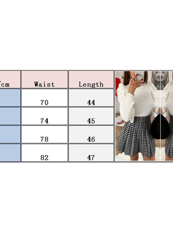 The Best Women High Waist Plaid Skirts Flared Pleated Short Skirt Femme Uniform School Girl Mini Skirts Womens Mini Skirt Online - Takalr