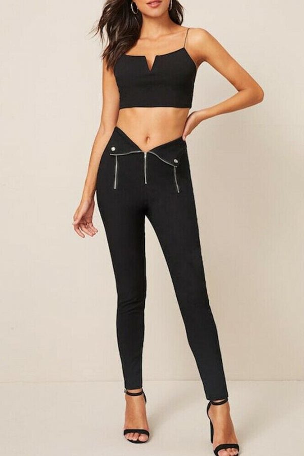 The Best Women High Waist Skinny Jeggings Stretchy Pants Workout Gym Fitness Leggings Pencil Tight Trousers Bottoms Online - Takalr