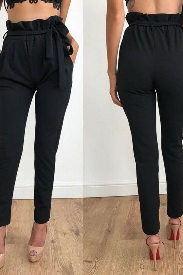 The Best Women High Waist Slim Skinny Leggings Ladies Solid OL Work Casual Stretchy Trousers Summer Thin Plain Pencil Pants Online - Takalr