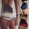 The Best Women High Waist Summer Satin Sport Casual Beach Running Slim Shorts Ladies Solid Gym Fitness Hot Trousers Workout Online - Takalr