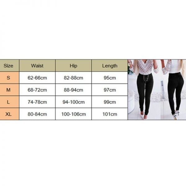 The Best Women High Waisted Stretchy Skinny Trousers Slim Fitted Casual Long Pencil Pants Solid Color Elastic Legging Bottoms Online - Takalr