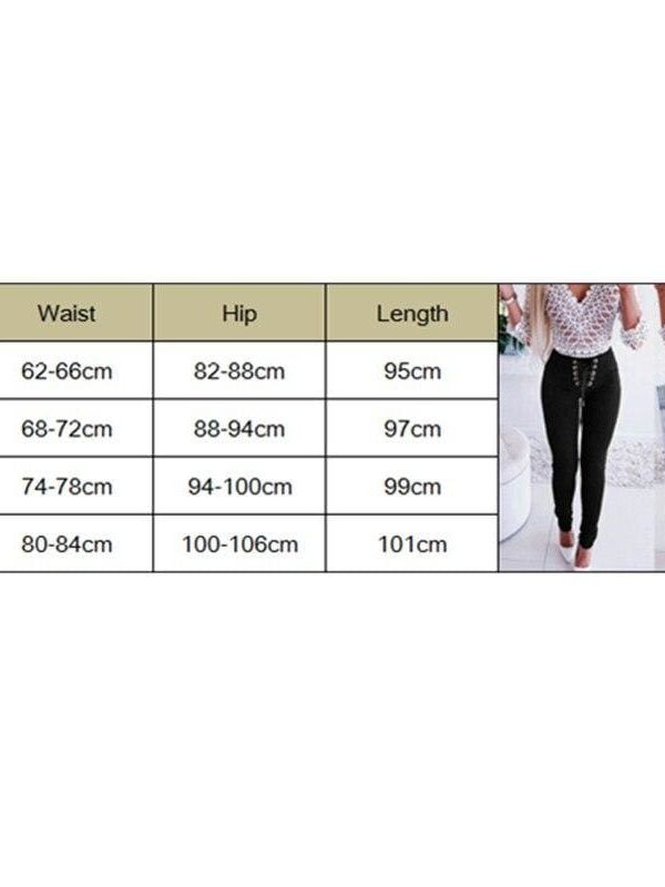 The Best Women High Waisted Stretchy Skinny Trousers Slim Fitted Casual Long Pencil Pants Solid Color Elastic Legging Bottoms Online - Takalr