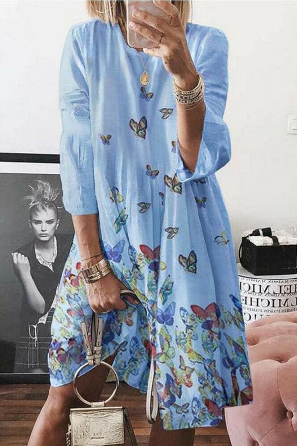 The Best Women Holiday Autumn Long Sleeve A-Line Ladies Casual Maxi Dress Summer Boho Beach Dress Sundress Online - Takalr