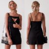 The Best Women Holiday Strappy Bodycon Sleeveless Slim Black Dress Ladies Summer Beach Party Mini Sundress New Online - Takalr