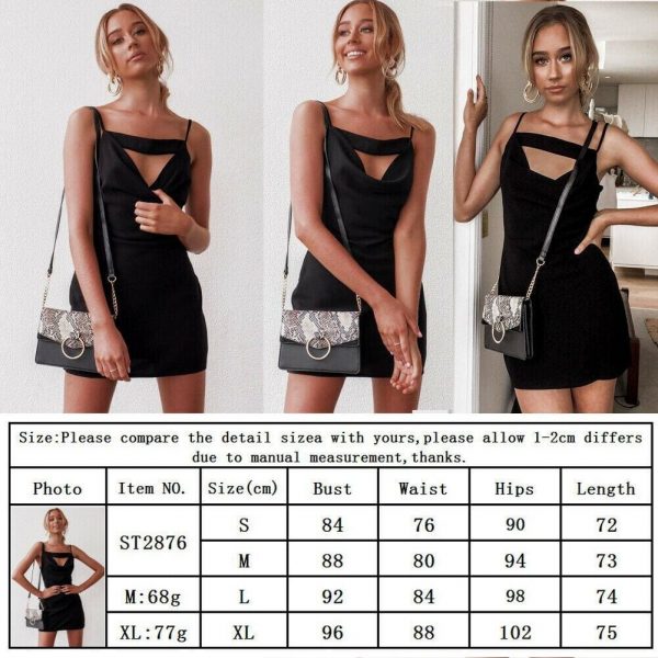 The Best Women Holiday Strappy Bodycon Sleeveless Slim Black Dress Ladies Summer Beach Party Mini Sundress New Online - Takalr