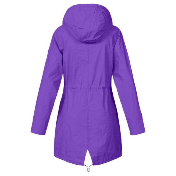 The Best Women Hooded Coat Windproof Rain Coat Parka Zip Jacket Online - Takalr