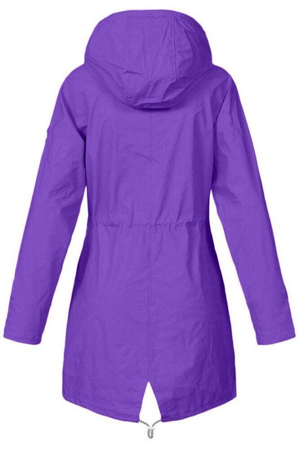 The Best Women Hooded Coat Windproof Rain Coat Parka Zip Jacket Online - Takalr