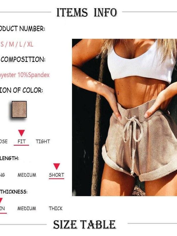 The Best Women Hot Shorts Summer Solid Casual Loose Shorts Bow Beach High Waist Mini Stretch Slim Tight Short Trousers New Online - Takalr