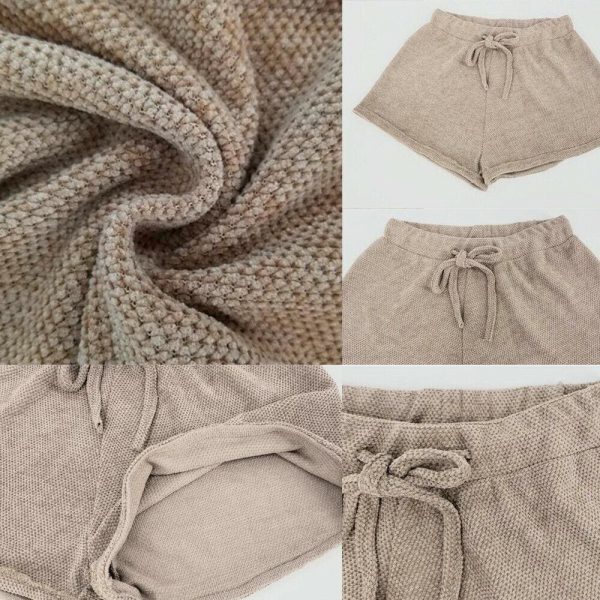 The Best Women Hot Shorts Summer Solid Casual Loose Shorts Bow Beach High Waist Mini Stretch Slim Tight Short Trousers New Online - Takalr