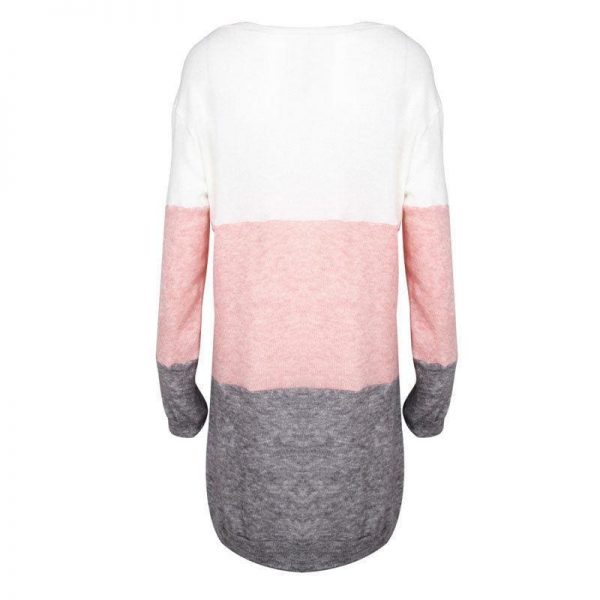 The Best Women Knitted Sweater Long Sleeve O-Neck Loose Sweatshirt Pullover Long Top Mini Jumper Dress Online - Takalr