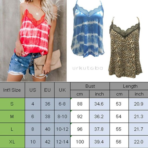 The Best Women Lace Strap Cami Tank Tops Vest Fashion Ladies Summer Loose Beach Sleeveless Casual Camisole Shirt Online - Takalr