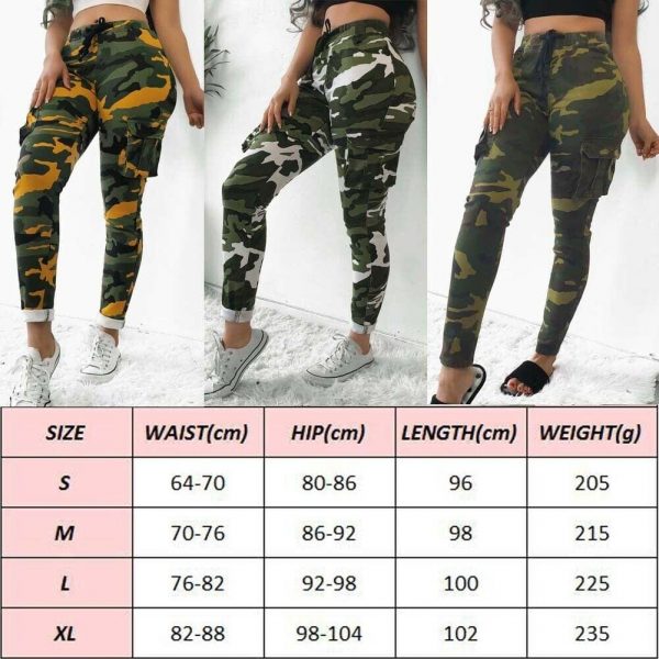 The Best Women Ladies Casual Camo Long Pants Army Cargo Jogger Military Fashion Combat Camouflage Sports Harem Trouser New Online - Takalr