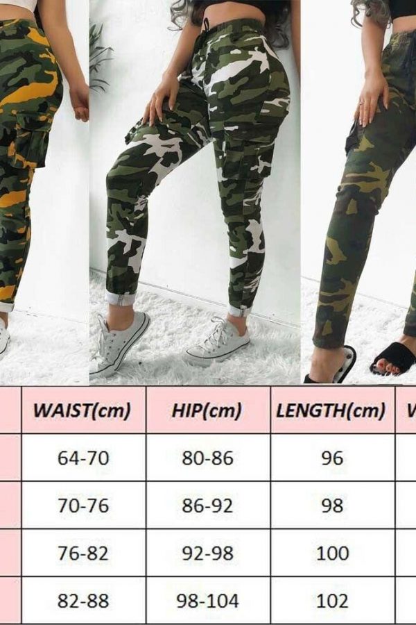 The Best Women Ladies Casual Camo Long Pants Army Cargo Jogger Military Fashion Combat Camouflage Sports Harem Trouser New Online - Takalr