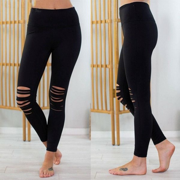 The Best Women Ladies Elastic Stretchy Pencil Pants High Waist Skinny Jeggings Jeans Casual Running Fitness Slim Trousers Online - Takalr