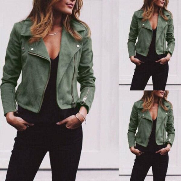 The Best Women Ladies Long Sleeve Waterfall Cardigan Blazer Coat Open Front Suede Jacket Zip Up Biker Casual Tops Clothes Online - Takalr