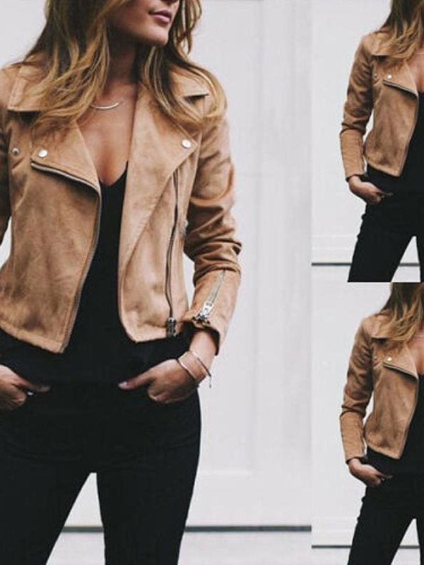 The Best Women Ladies Long Sleeve Waterfall Cardigan Blazer Coat Open Front Suede Jacket Zip Up Biker Casual Tops Clothes Online - Takalr