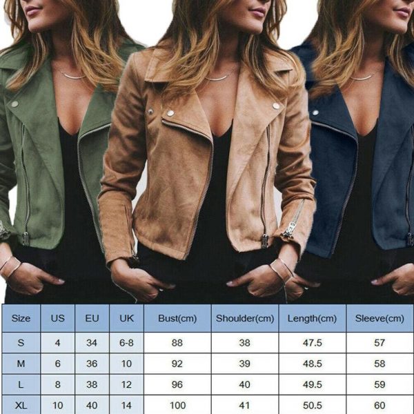 The Best Women Ladies Long Sleeve Waterfall Cardigan Blazer Coat Open Front Suede Jacket Zip Up Biker Casual Tops Clothes Online - Takalr