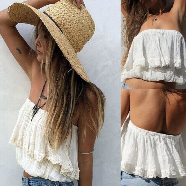 The Best Women Ladies Off Shoulder Boob Elastic Tube Tops Blouse Cami Tops Online - Takalr