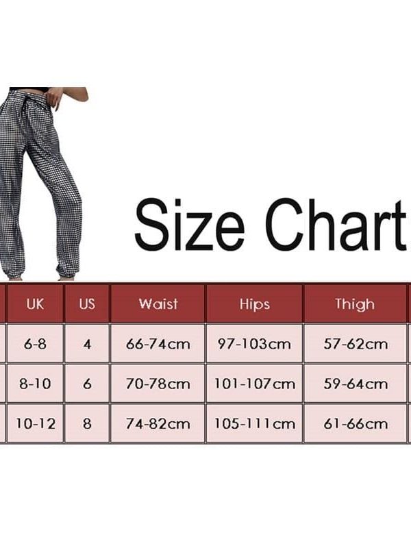 The Best Women Ladies Plaid Hip Hop Dance Combat Cargo Jersey Trousers High Waist Loose Glitter Long Pants Online - Takalr