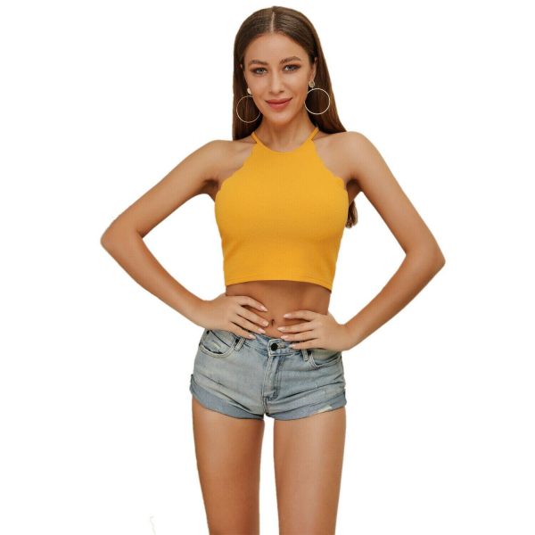 The Best Women Ladies Sexy Casual Tank Top Vest Blouse Sleeveless Summer Solid Crop Top Shirt Cami Top Beach Women Clothing Online - Takalr