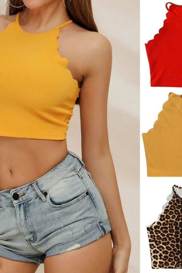 The Best Women Ladies Sexy Casual Tank Top Vest Blouse Sleeveless Summer Solid Crop Top Shirt Cami Top Beach Women Clothing Online - Takalr