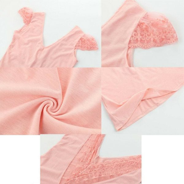 The Best Women Ladies Summer Beach Lace Vest Top Backless Blouse Short Sleeve V-Neck Solid Casual Tank Tops Shirts New Online - Takalr