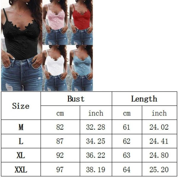 The Best Women Ladies Summer Lace Vest Tops Fashion Sleeveless V-Neck Solid Casual Blouse Holiday Beach Outdoor Tank Tops Online - Takalr