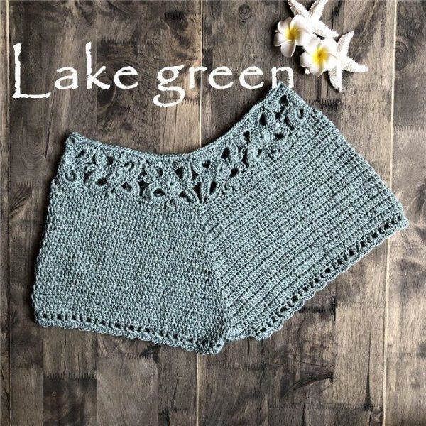 The Best Women Ladies Summer Mini Knitwear Casual Shorts New Fashion Holiday Shorts Hot Swim Board Shorts High Waist Solid Trousers Online - Takalr