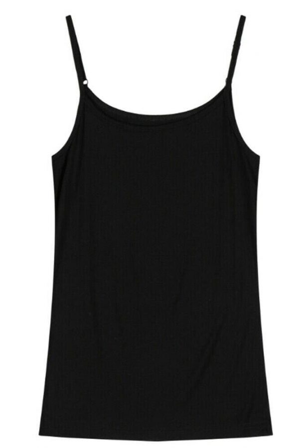 The Best Women Ladies Summer Sexy Slim Fit Camisole Sleeveless Solid Casual Tank Top Active Sports Daily Short Vest New Online - Takalr