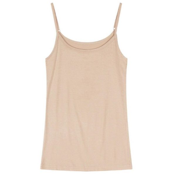 The Best Women Ladies Summer Sexy Slim Fit Camisole Sleeveless Solid Casual Tank Top Active Sports Daily Short Vest New Online - Takalr