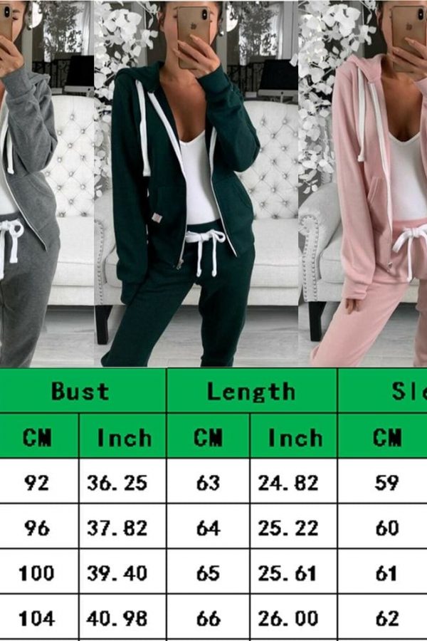 The Best Women Ladies Zipper Hooded Sweatshirt Long Sleeve Outwear Hoodie Plain Jacket Coat Tops Online - Takalr