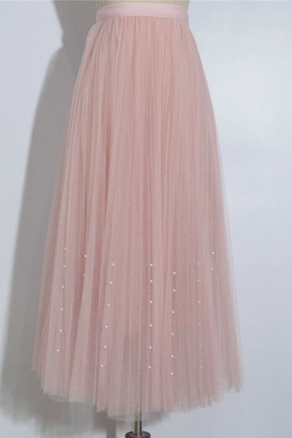 The Best Women Lady A-line Tutu Elastic Waist Mesh Long Maxi Skirts Party Three Layer Chiffon Pleated Retro Lace Skirt Online - Takalr