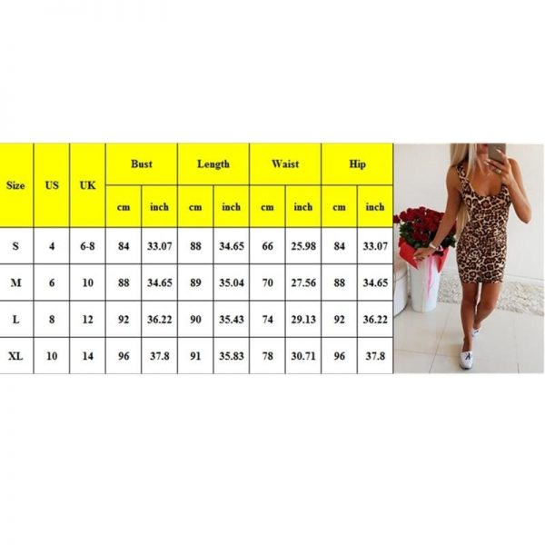 The Best Women Leopard Print Bodycon Slim Fit Dress Ladies Evening Party Summer Clubwear Dress Sundress Online - Takalr