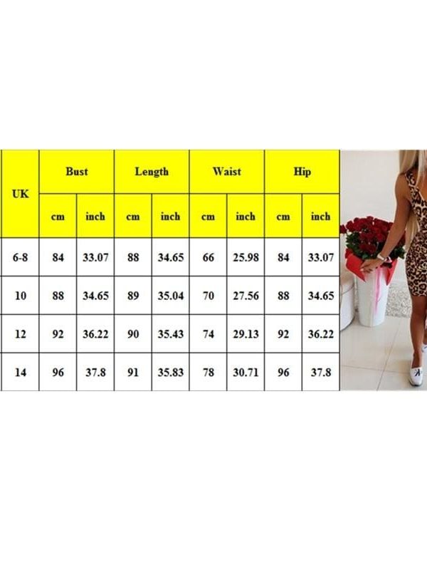 The Best Women Leopard Print Bodycon Slim Fit Dress Ladies Evening Party Summer Clubwear Dress Sundress Online - Takalr