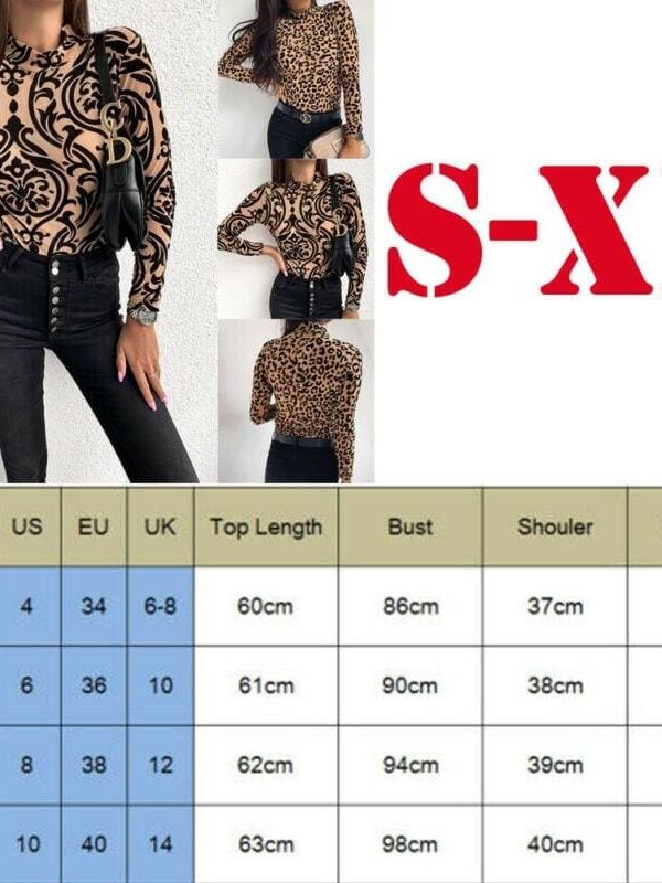 The Best Women Leopard Print Turtleneck Tops Autumn Long Sleeve Slim Basic Ladies T Shirt Party Fashion Korean Tops Female New Online - Takalr