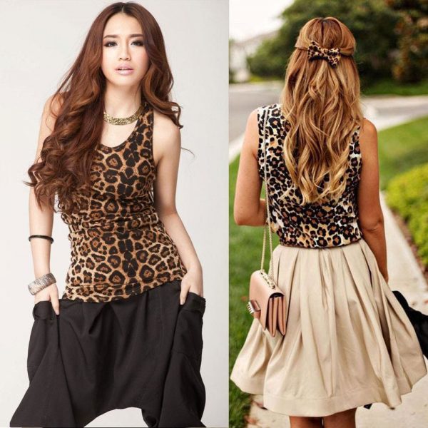 The Best Women Leopard Vest Top Sleeveless Tank Tops Casual Sweatshirt Online - Takalr