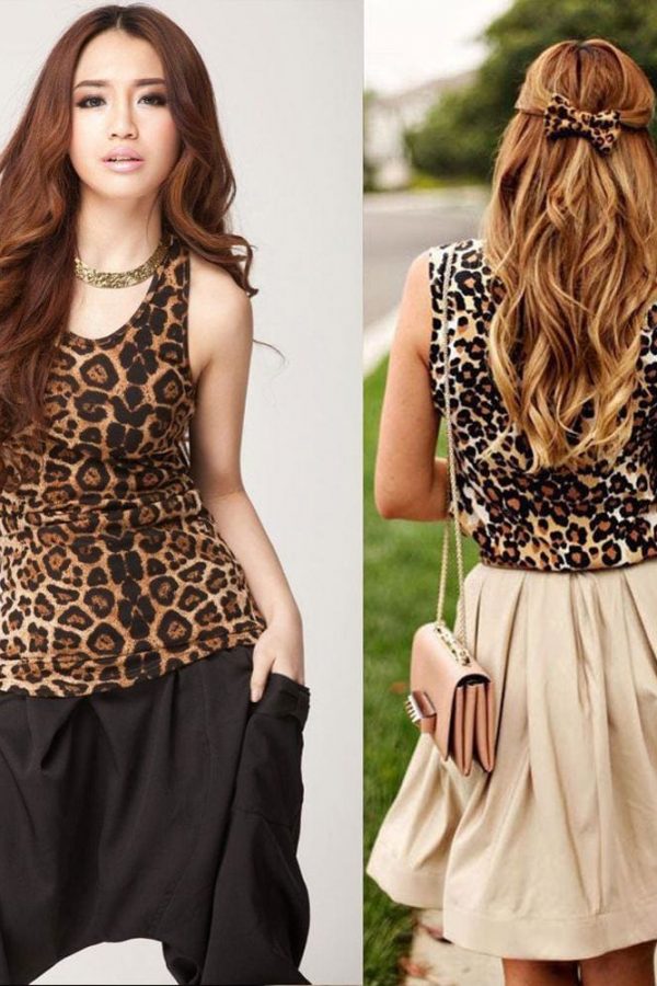 The Best Women Leopard Vest Top Sleeveless Tank Tops Casual Sweatshirt Online - Takalr