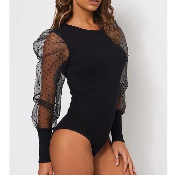 The Best Women Leotard Romper Bodysuit Blouse Summer Autumn Long Sleeve Tank Stretch Jumpsuit One Piece Slim Tops Online - Takalr