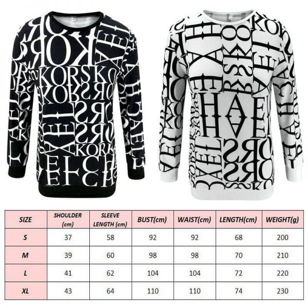 The Best Women Long Sleeve Blouse Shirt Crew Neck Letter Print Pullover Sweatshirt Loose Jumper Casual Autumn Winter Top Online - Takalr