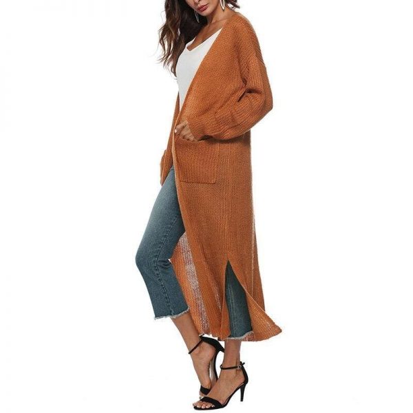 The Best Women Long Sleeve Cardigan Knit Tops Knitwear Autumn Coat Outwear Online - Source Silk