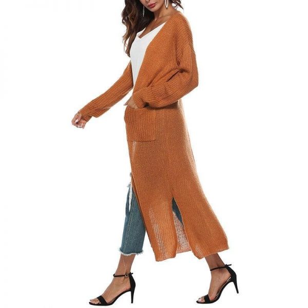 The Best Women Long Sleeve Cardigan Knit Tops Knitwear Autumn Coat Outwear Online - Source Silk