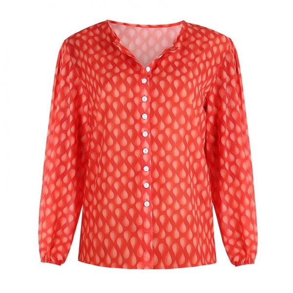 The Best Women Long Sleeve Casual Chiffon Blouse Shirt Ladies Loose Button Holiday Tops Shirt Streetwear Online - Takalr