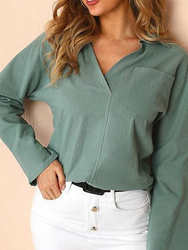 The Best Women Long Sleeve Loose Tee Shirts Fashion Ladies Summer Casual Solid Blouse Tops Shirt Autumn Streetwear Online - Takalr