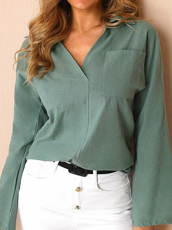 The Best Women Long Sleeve Loose Tee Shirts Fashion Ladies Summer Casual Solid Blouse Tops Shirt Autumn Streetwear Online - Takalr